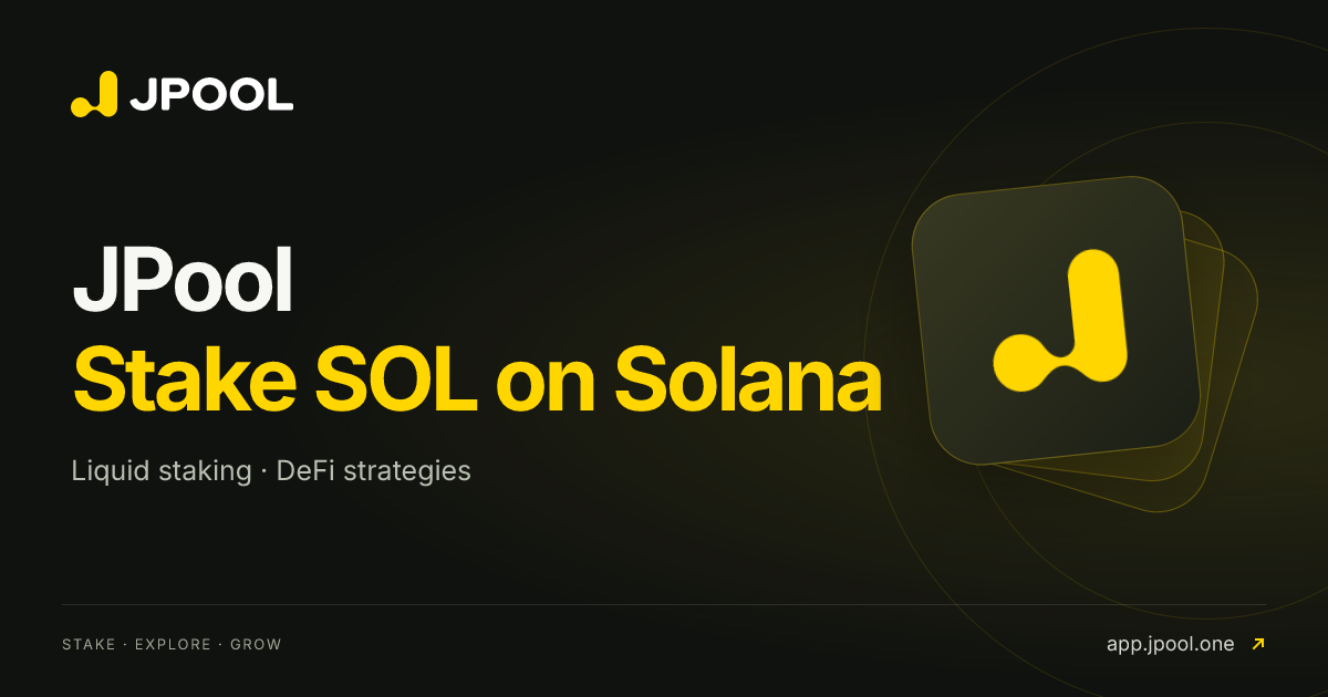 Screenshot or Official Image for app.jpool.one - Solana Liquid Staking & DeFi Strategies | JPool